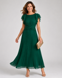 Ottilie - Classic Pleated Maxi Dress