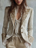 Verity - Ivory Embroidered Tailored Blazer
