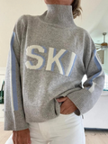 Hattie - Sporty Ski Motif Roll Neck Jumper