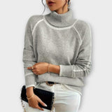 Felicity - Contrast Trim Roll Neck Jumper