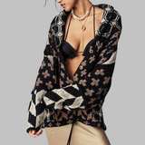 Iris - Patterned Oversized Knit Cardigan
