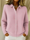 Camille™ | Textured Knit Button-Up Cardigan