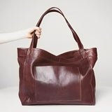 Edith - Smooth Finish Shoulder Tote Bag