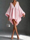 Iris - Cold-Shoulder Balloon Sleeve Mini Dress