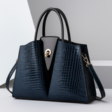 Genevieve - Structured Croc-Effect Tote Bag