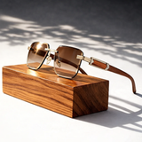 Sienna - Retro Wooden Temple Sunglasses