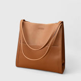 Olympia - Structured Faux Leather Shoulder Tote
