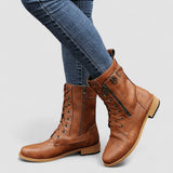 Bryony - Buckled Western Mid-Calf Boots