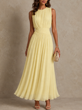 Cordelia - Ruched Waist Sleeveless Maxi Dress