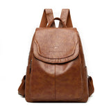 Matilda - Faux Leather Flap Backpack