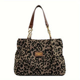 Annabelle - Leopard Print Shoulder Tote Bag