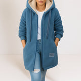 Harriet - Hooded Longline Teddy Fleece Jacket
