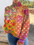 Ottilie - Floral Mock Neck Jumper