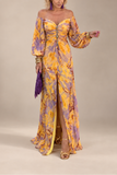 Francesca - Pleated Floral Print Maxi Dress