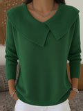 Bryony - Fold-Over Collar Knitted Jumper