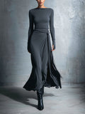 Serena - Draped Waist Maxi Dress