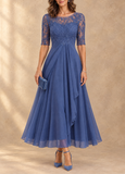 Romilly - Lace Bodice Midi Occasion Dress