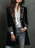 Ophelia - Black Baroque Lapel Blazer