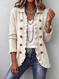 Philippa - Ruffle Trim Knitted Cardigan