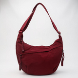 Genevieve - Burgundy Crescent Shoulder Bag