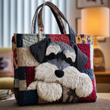 Bonnie - Quilted Patchwork Schnauzer Tote Bag