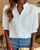Esme - Embroidered White Blouse