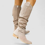 Verity - Slouchy Knee-High Faux Suede Boots