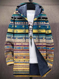 Tabitha - Striped Hooded Longline Jacket