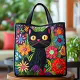 Daphne - Quilted Cat Tote Bag