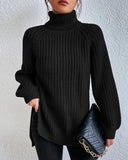 Bonnie - Chunky Ribbed Roll Neck Jumper