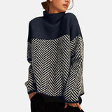 Winifred - Herringbone Roll Neck Jumper