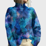 Bryony - Printed High-Neck Knit Jumper