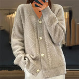 Eleanor - Soft Cable Knit Button Cardigan