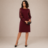 Felicity - Lace Sleeve Midi Dress