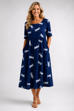 Bryony - Dragonfly Print Midi Dress