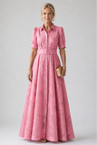 Helena - Belted Floral Maxi Dress