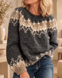 Flora - Nordic Patterned Knit Jumper