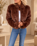 Willa - Plush Cropped Zip Jacket