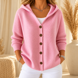 Flora - Hooded Button-Up Knit Cardigan