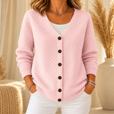 Eloise - Quilted Button-Front Cardigan