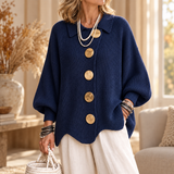 Cecilia - Oversized Collared Button Cardigan