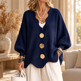 Helena - Scalloped Edge Button Knit Cardigan