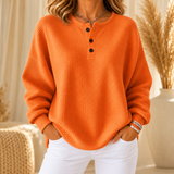Freya - Waffle Knit Henley Top