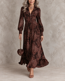 Tabitha - Paisley Print Zip-Waist Maxi Dress