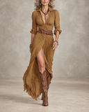Carys - Button-Through Maxi Shirt Dress