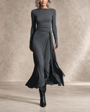 Arabella - Draped Side-Tie Maxi Dress
