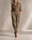 Harriet - Checked Belted Jumpsuit