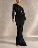 Vivienne - One-Shoulder Ruched Maxi Dress