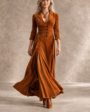 Margot - Button-Front Collared Maxi Dress