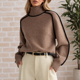 Maeve - Contrast Trim Roll Neck Jumper